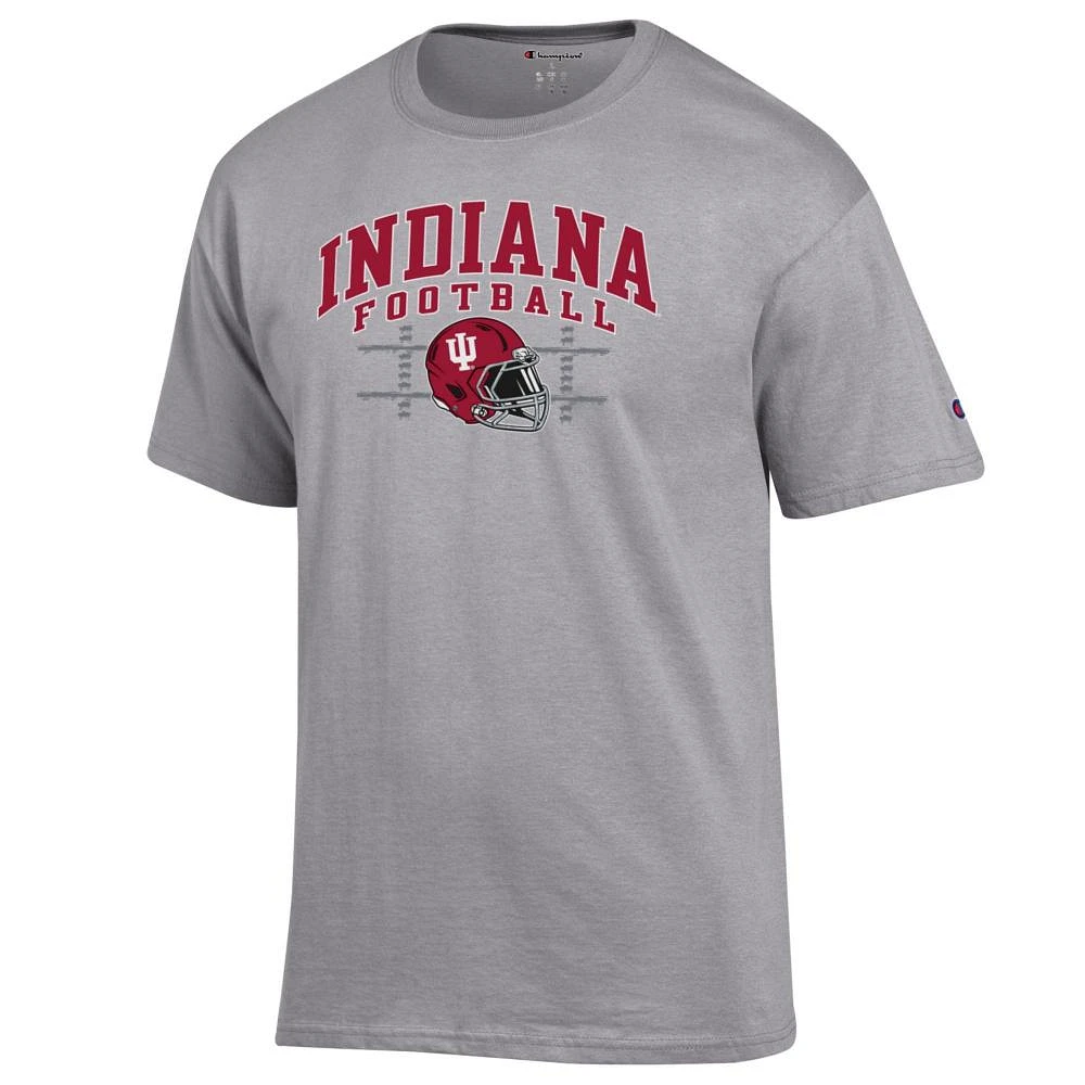 Indiana Champion Arch Football Helmet Yard Lines Tee