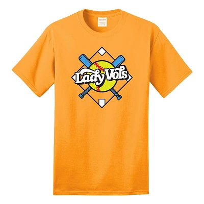 Tennessee Lady Vols Softball Retro Diamond Script Tee