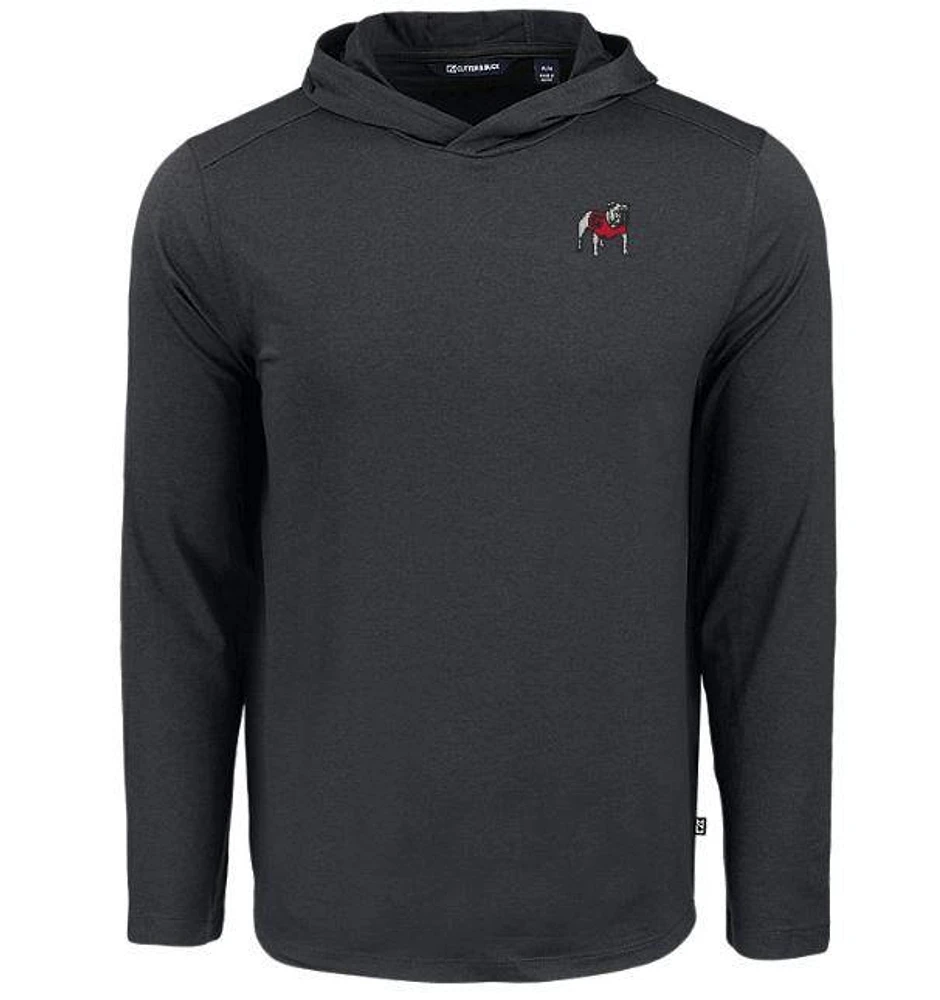 Georgia Cutter & Buck Standing Bulldog Coastline Epic Comfort Hooded Shirt