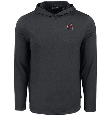 Georgia Cutter & Buck Standing Bulldog Coastline Epic Comfort Hooded Shirt