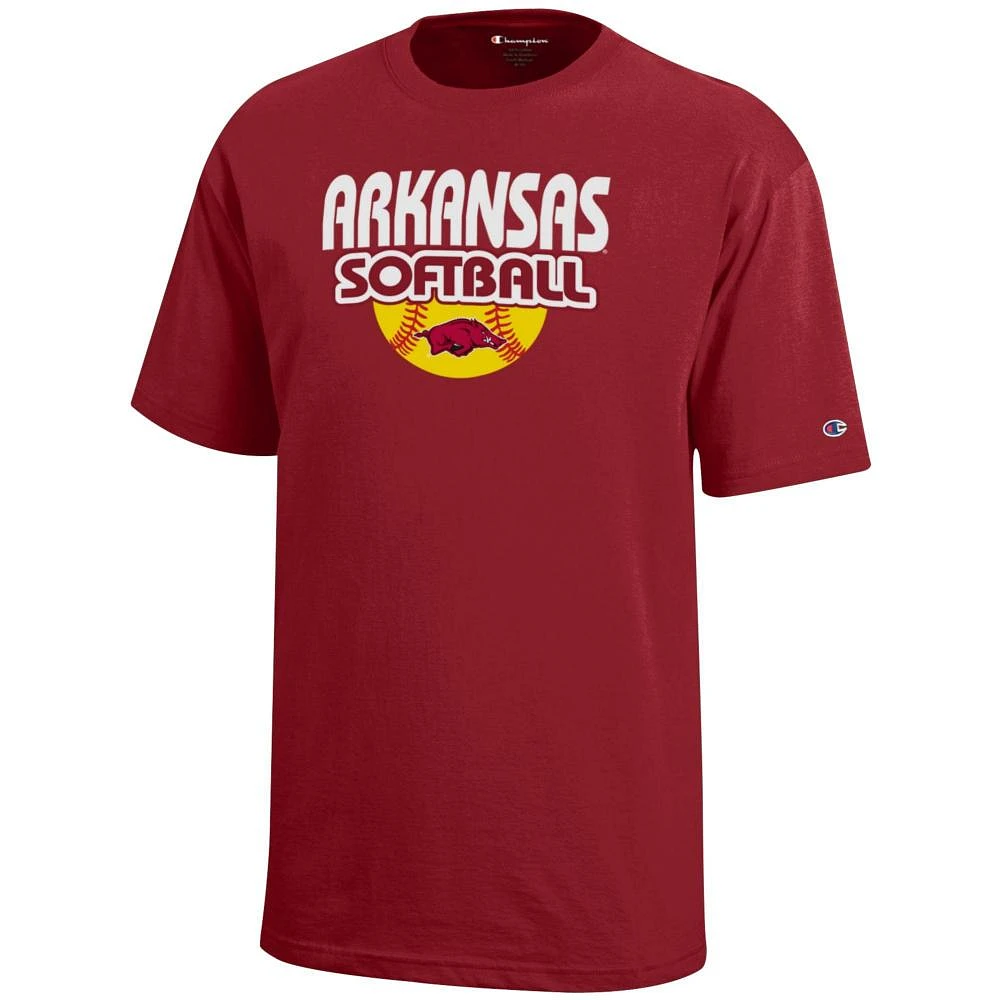 Arkansas Champion YOUTH Softball Stack Tee
