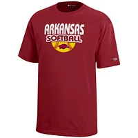 Arkansas Champion YOUTH Softball Stack Tee