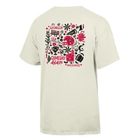 Georgia Comfort Wash Hand Drawn Frills Flowers Tee