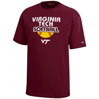 Virginia Tech Champion YOUTH Softball Stack Tee