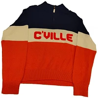C'ville Ellsworth & Ivey Women's Coloblocked 1/4 Zip Sweater