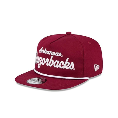 Arkansas New Era Golfer Team Text Rope Adjustable Hat