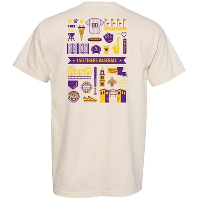 LSU Bayou Apparel Baseball Graphics Comfort Colors Tee