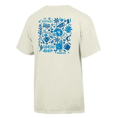 Kentucky Comfort Wash Hand Drawn Frills Flowers Tee