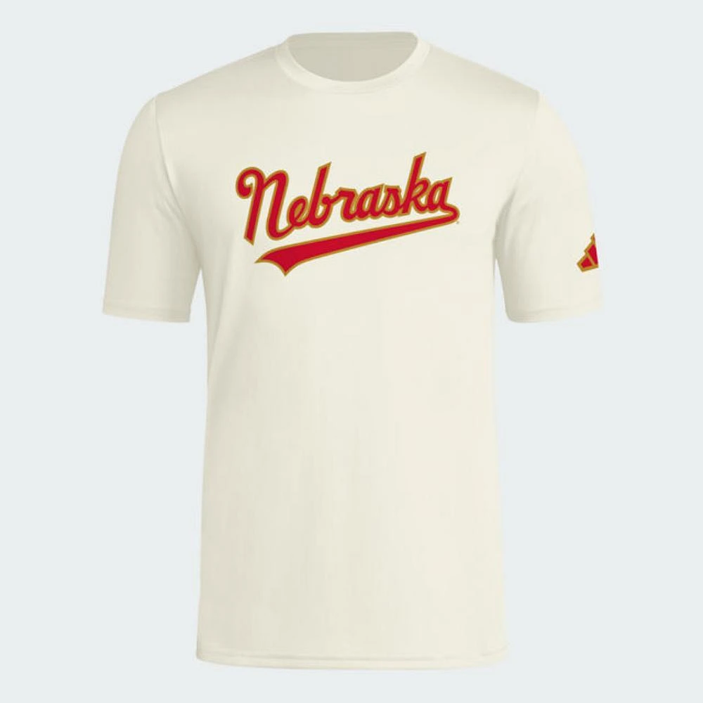 Nebraska Adidas Gold Standard Wordmark Pregame Tee