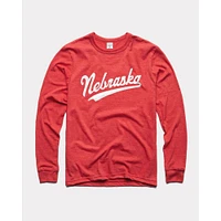 Nebraska Charlie Hustle Script Long Sleeve Tee