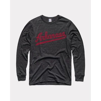 Arkansas Charlie Hustle Script Long Sleeve Tee