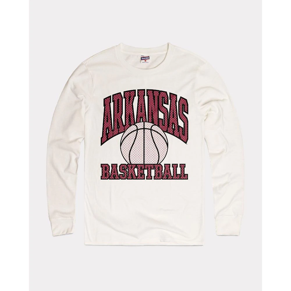 Arkansas Charlie Hustle Retro Practice Basketball Long Sleeve Tee
