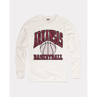 Arkansas Charlie Hustle Retro Practice Basketball Long Sleeve Tee