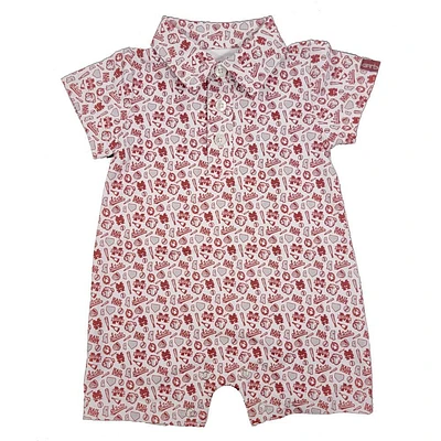 Mississipppi State Garb Infant Earnest Baseball Polo Romper