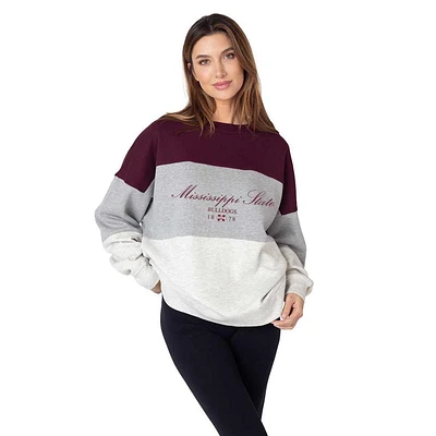 Mississippi State Chicka-D Admissions Embroidered Colorblock Crew