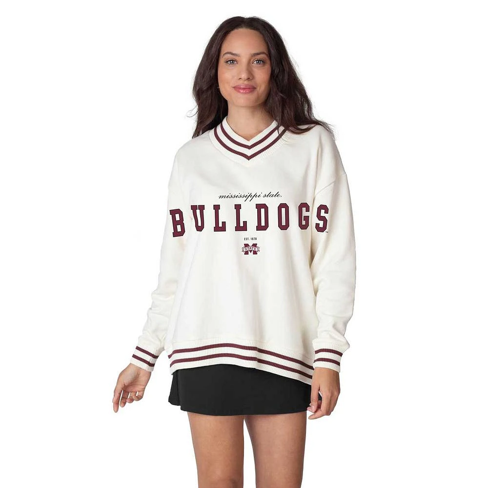 Mississippi State Chicka-D Semester Letterman Applique V-Neck Pullover