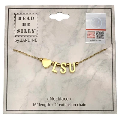 LSU Initial Necklace