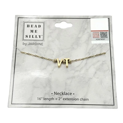 Virginia Tech Initial Necklace