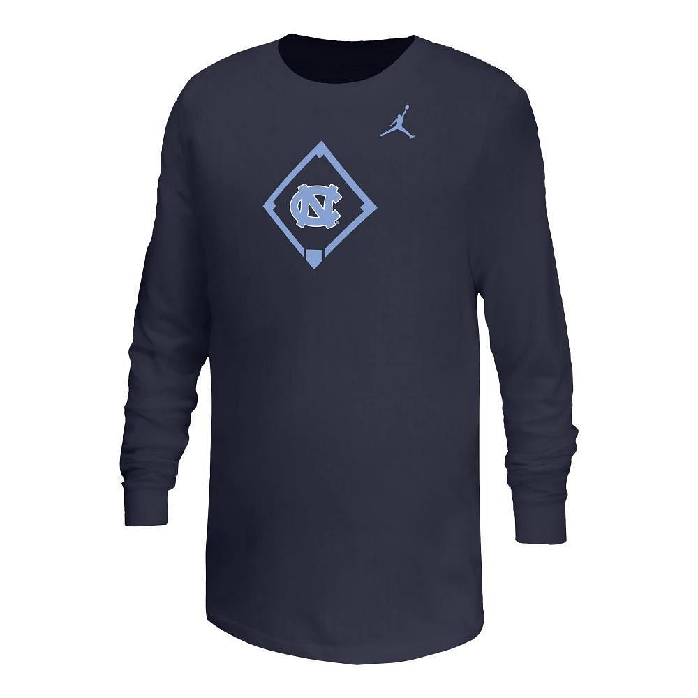 UNC Jordan Brand YOUTH Dri-Fit Legend Baseball Diamond Long Sleeve Tee