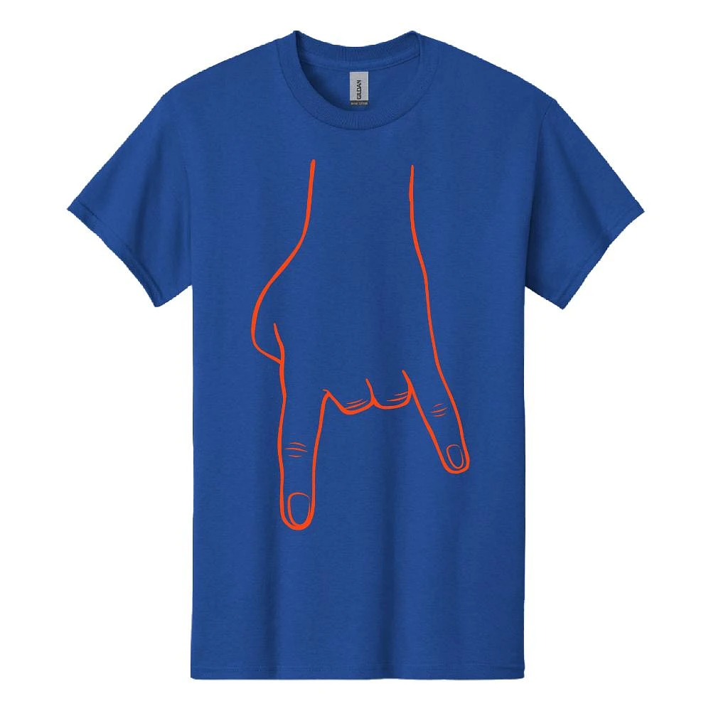 Royal and Orange Horn Hands Down Tee