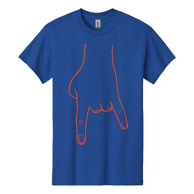 Royal and Orange Horn Hands Down Tee