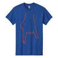 Royal and Orange Horn Hands Down Tee
