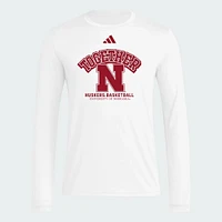 Nebraska Adidas 2025 Bench Long Sleeve Shooting Shirt