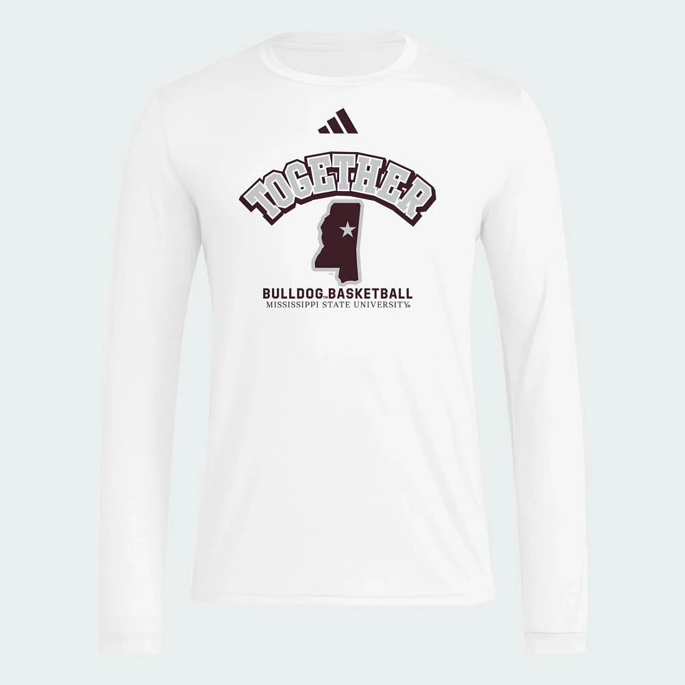 Mississippi State Adidas 2025 Bench Long Sleeve Shooting Shirt