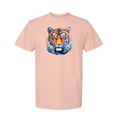 Scarlet and Gold Watercolor Tiger Comfort Colors Tee
