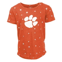 Clemson Wes and Willy Toddler Shimmer Star Drop Tee