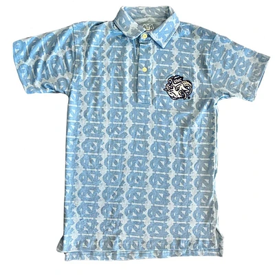UNC Wes and Willy Kids All Over Printed Polo