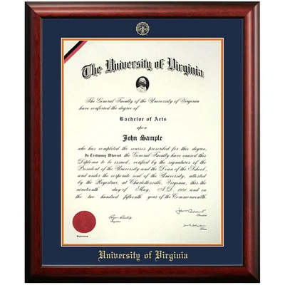 University of Virginia Satin Diploma Frame