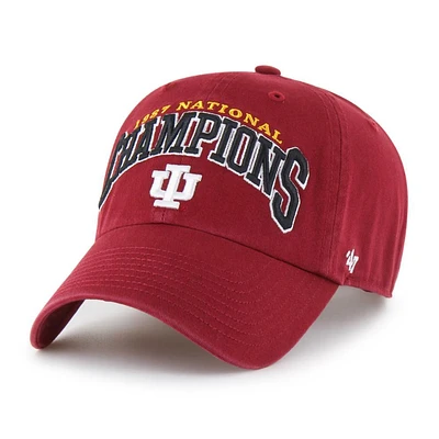 Indiana 47 Brand 1987 Basketball Title Champ Clean Up Adjustable Hat