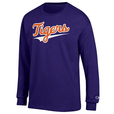 Clemson Champion Tigers Script Long Sleeve Tee