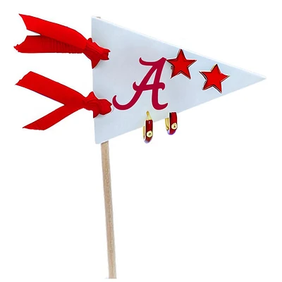 Alabama Color Shout Pennant Pair Earrings Set