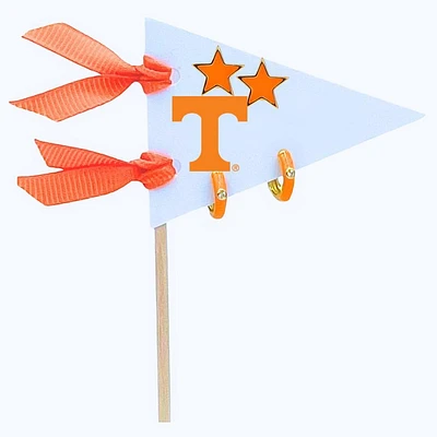 Tennessee Color Shout Pennant Pair Earring Set