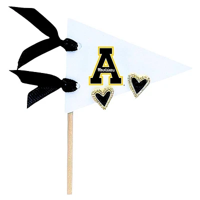 App State Color Shout Pennant Heart Earrings