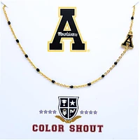 App State Color Shout Side Set Logo Enamel Bead Necklace