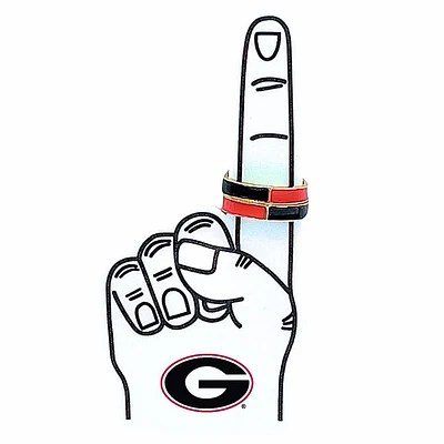 Georgia Color Shout Game Day Stack Ring Set
