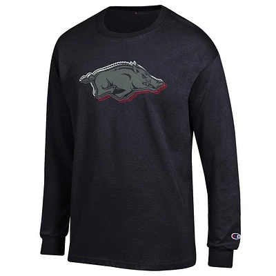 Arkansas Champion Tonal with Shading Running Hog Long Sleeve Tee