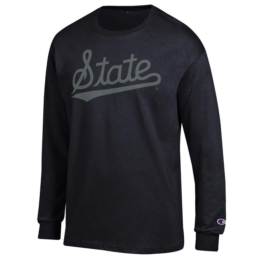 Mississippi State Champion Tonal with Shading Script Long Sleeve Tee