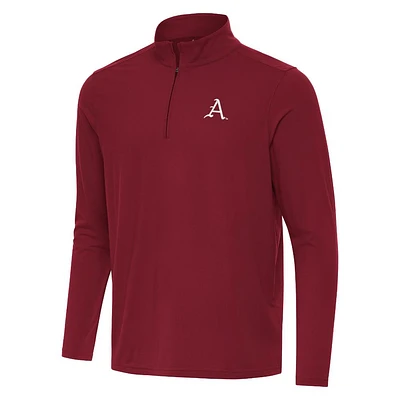 Arkansas Antigua Intent Baseball 1/4 Zip Pullover