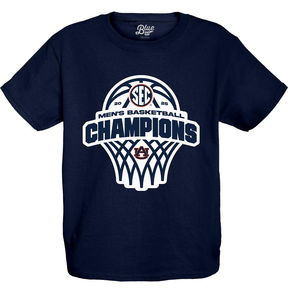 Auburn 2024-2025 SEC Basketball Regular Season Champions YOUTH Locker Room Tee