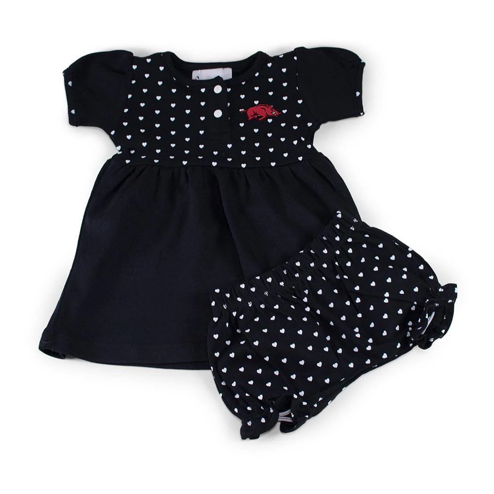Arkansas Infant Heart Dress with Bloomers