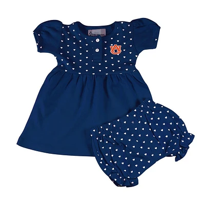 Auburn Infant Heart Dress with Bloomers