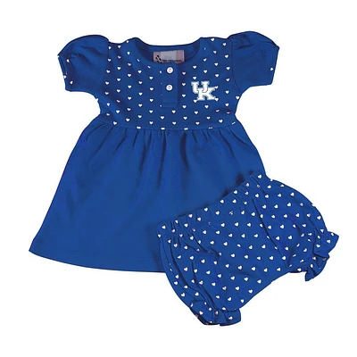 Kentucky Infant Heart Dress with Bloomers