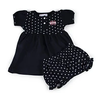 Mississippi State Infant Heart Dress with Bloomers
