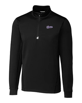 LSU Cutter & Buck Tigers Script Traverse 1/4 Zip Pullover