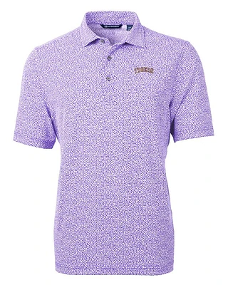 LSU Cutter & Buck Tigers Arch Eco Botanical Print Polo