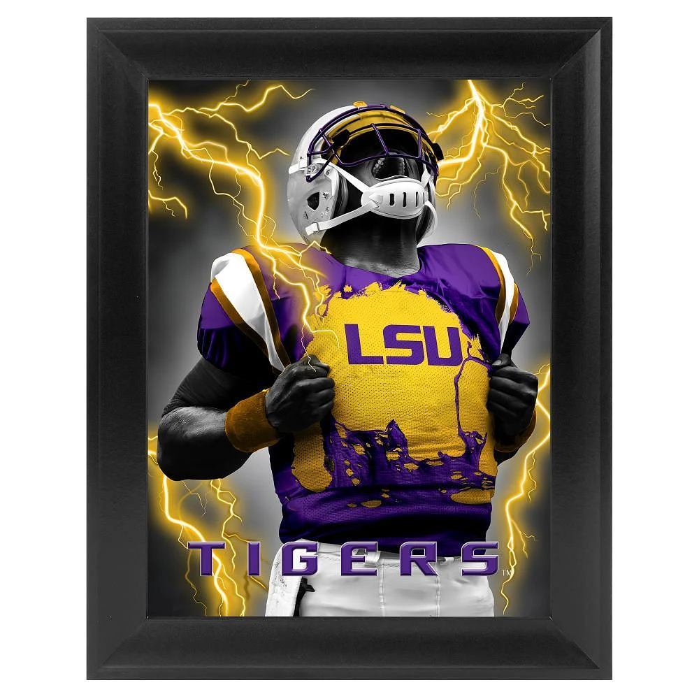 LSU 12X16 In Acrylix LED Player Framed Print